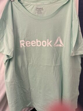 Reebok Mint Green Short Sleeve Tee with White Logo